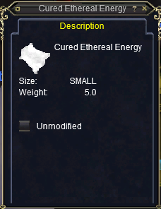 Cured Ethereal Energy